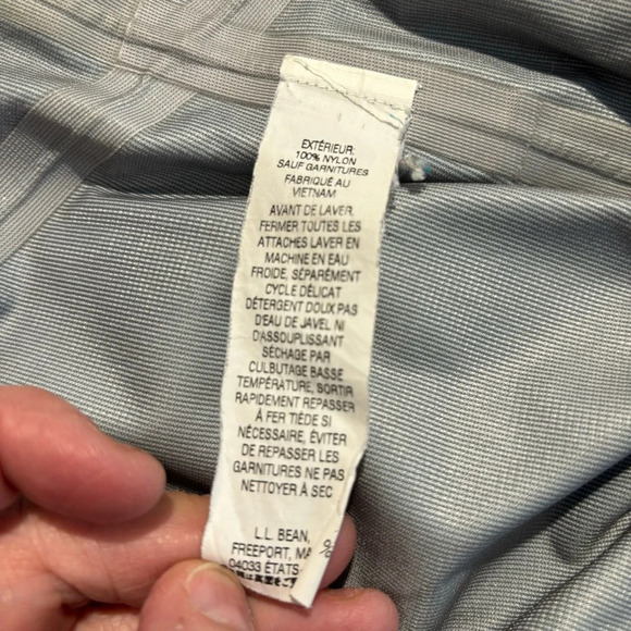 LAND’S END Sz XL Petite Zip Up Venting Drawstrings Hooded Windbreaker Jacket - Picture 13 of 14